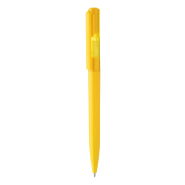 Stylo à bille en plastique - large clip pour impression - encre bleue - couleur jaune - poids 8,7 g Stylo à bille en plastique - large clip pour impression - encre bleue - couleur jaune - poids 8,7 g