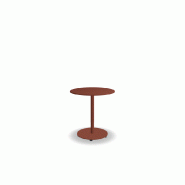 Table de café ronde 70x70 BOLT - brique