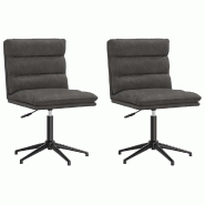 VidaXL Chaises à manger lot de 2 noir similicuir Modèle Orvina - 3315405