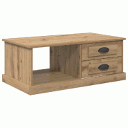 VidaXL Table basse Chêne artisanal 90 x 50 x 35 cm Bois d'ingénierie Modèle Luna Salle à manger - 881362
