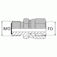 Adaptateur droit femelle tournant ORFS x mâle ORFS - 1"7/16' , 34.22 , 11/16' , 17.46
