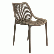 Chaise empilable d'extérieur en polypropylène Air coloris taupe par 4