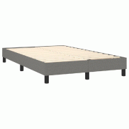 Décoshop26 - Sommier à lattes sur pieds cadre de lit 120x200 cm tissu gris foncé TDL0207144 - gris 3001166988000