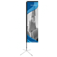 DRAPEAU RECTANGLE M (IMPRESSION + STRUCTURE + BASE PLAQUE/CARRÉ 10 KG) - RÉFÉRENCE: E-DRAP-RECT-M