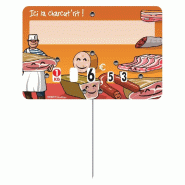 Etiquette pique Charcutier Heula 10,5x7cm - par 10
