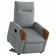 Fauteuil inclinable électrique gris clair tissu Modèle Jervoria - 8721158643926