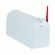 Helloshop26 - Boîte aux lettres rétro design originale jardin 22 x 16 x 48 cm en acier zingué rouge 13_0007762 - rouge inox 3000243786737
