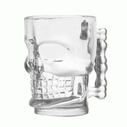 Hostelnovo del Valles Hostelnovo – Chope à bière tête de mort 350 ml - transparent Verre en cristal GW-BRGS0001