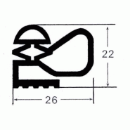 Joint pvc plat sans aimant pour meubles frigos jpf-020_0
