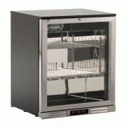 KLIMAITALIA Frigo statique sous le plan de travail. Cadre de pte et calandre avant inox. Thermo num. T° 0°C/+10°C. Mod. S98XH