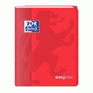 Oxford Lot de 10 Cahier EasyBook piqué 17x22, 96p./48 feuilles 90g/m², Séyès, coloris rouge - 3020120119304