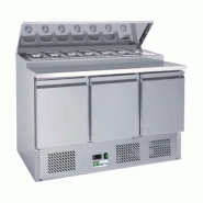 Saladette 392 l 3 portes 8 bacs gn 1/6 int/ext inox série star AFI