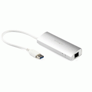 StarTech.Com Hub USB à 3 Ports avec Ethernet, USB-A, Gigabit Ethernet/GbE, USB 5Gbps, Design Robuste, Alimentation par Bus, Hub USB 3.0 Portable pour Ordinateur Portable