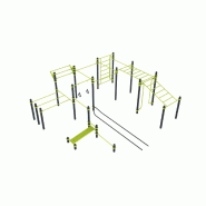 Station de Street Workout - Spot 4 - acier galvanisé thermolaqué avec barreaux 32mm et visserie anti-vol Station de Street Workout - Spot 4 - acier galvanisé thermolaqué avec barreaux 32mm et visserie anti-vol