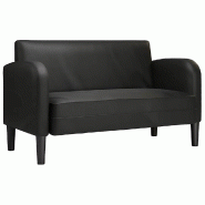 VidaXL Canapé causeuse noir 110 cm similicuir Modèle Xervonia - 4100536