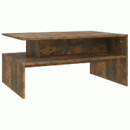 VidaXL Table basse Chêne fumé 90x60x42,5 cm Bois d'ingénierie Modèle Polaris Riviera Plus - 815855