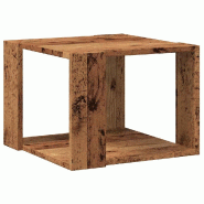 VidaXL Table basse vieux bois 40x40x30 cm bois d'ingénierie Modèle Cristal Design - 856494