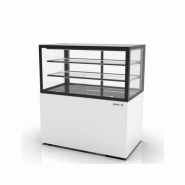 Vitrine neutre INTEGRA sur base - 1000 mm - 3 niveaux - H1100 mm - IN100/50-110N | Sayl Barcelona - blanc 674005070339