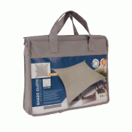 WellHome - Store carré de protection solaire en polyester, 3M UPF 50+, couleur taupe - gris polyester WH16571