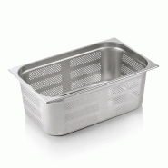 Bac inox perforé fond et côtés GN 1/1 H 200 mm 28 ltr GN ESSENTIALS lot de 6 - Was Germany - multi-matériau 4044925165983