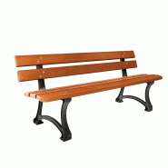 Banc madrid bois et fonte