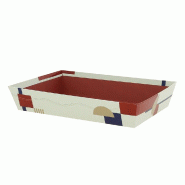 Corbeille carton rectangle "Terracotta" 26x20x5cm - par 48