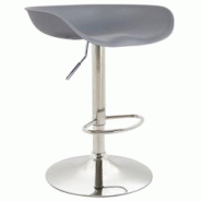 Décoshop26 - Tabouret de bar assise réglable en hauteur et pivotant en plastique gris pieds tulipe en métal chromé avec 10_0000381 - gris 30008263 Décoshop26 - Tabouret de bar assise réglable en hauteur et pivotant en plastique gris pieds tulipe en métal chromé avec 10_0000381 - gris 30008263