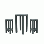 Ensemble JUT table + 2 tabourets - vert Ensemble JUT table + 2 tabourets - vert