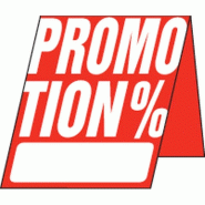 Etiquette chevalet Promotion Tradition rouge - 52x119mm - par 500 - Papier cartonné