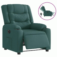 Fauteuil inclinable électrique Vert foncé Tissu Modèle Havelion - 8721158417121