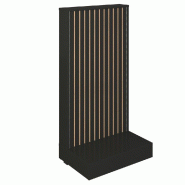 Gondole simple face Vertigo T03 MDF naturel et noir 64x44x125cm