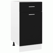 Helloshop26 - Armoire à tiroirs design moderne cuisine rangement 40 x 46 x 81 cm en bois d'ingénierie noir 02_0047657 - noir Bois massif 3000234897169