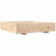 Helloshop26 - Jardinière bac lit surélevé plantes fleurs terrasse jardin 110 x 110 x 26,5 cm bois de pin massif marron 02_0037302 - 3000213830606 Helloshop26 - Jardinière bac lit surélevé plantes fleurs terrasse jardin 110 x 110 x 26,5 cm bois de pin massif marron 02_0037302 - 3000213830606