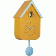 Horloge murale Dupla Color Cuckoo jaune Karlsson - jaune 8714302771422 Horloge murale Dupla Color Cuckoo jaune Karlsson - jaune 8714302771422