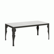 Itamoby Table Extensible 90X180/440 Cm Paxon Evolution Frêne Blanc Structure Anthracite - blanc VE185TAPXNEVO-BF-AN