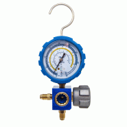 Manomètre 1 voie sous blister BP bleu (R22, R134a, R410A & R407C) sans flexible - Hellopro