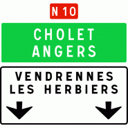 Panneau directionnel Da31b - Signalisation précoce sortie non numérotée - WP Signalisation Panneau directionnel Da31b - Signalisation précoce sortie non numérotée - WP Signalisation