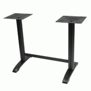 Piètement double Détroit Ht72 en acier noir pour table intérieure 110x70cm maxi