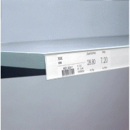 Porte étiquette adhésif blanc 1000x40mm - multi supports, fixation durable