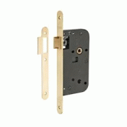 Serrure encastrable pour porte intérieure, axe 50mm, bouts ronds, laiton brossé - THIRARD - doré 3150260195002 Serrure encastrable pour porte intérieure, axe 50mm, bouts ronds, laiton brossé - THIRARD - doré 3150260195002