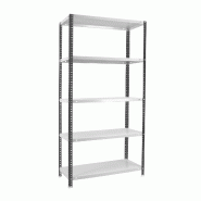 SimonRack Étagère métallique avec vis 2000x1000x500 mm, 5 niveaux, point de flexion 100 kg, Anthracite/Blanc - Comfort - métal 8425437096457