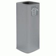 Stil Casa PURE conteneur de collecte des déchets, acier peint, 30x30xh. 80 cm, avec pictogramme magnétique, 60 litres, gris. - gris acier PU60F-G02 Stil Casa PURE conteneur de collecte des déchets, acier peint, 30x30xh. 80 cm, avec pictogramme magnétique, 60 litres, gris. - gris acier PU60F-G02