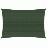 VidaXL Voile d'ombrage 160 g/m² Vert foncé 4x5 m PEHD Modèle Patio Vega Plus - vert 311463