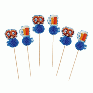 6 Piques à cocktail Losange Bavarois Oktoberfest - 10855_0
