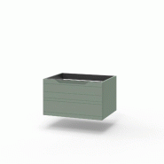 AQA Design Meuble sous-vasque en MDF 1 tiroir SOLMIRA vert sauge L.60 P.45 H.35 MPSO061H-SAL - vert Bois manufacturé MPSO061H-SAL