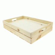 Cagette bois naturelle gm + faux fond bois - Cagette bois naturelle gm + faux fond bois -