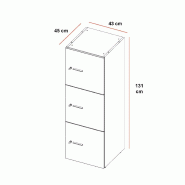 Casiers de rangement modulaires - QUADRIFOGLIO - A clé, 3 cases_0