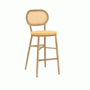 Emh Chaise professionnelle Gustave empilable – style bistrot élégant - aluminium et  rotin synthétique - aluminium GUSTAVECHBAR
