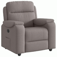 Fauteuil inclinable Taupe Tissu Modèle Jermelix - 4015687