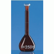 Fiole jaugée classe A - AS37410X - 500ml en verre brun avec bouchon en polypropylène - CN 19/26 Fiole jaugée classe A - AS37410X - 500ml en verre brun avec bouchon en polypropylène - CN 19/26